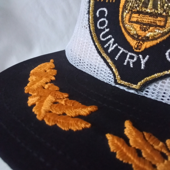 Vintage Jack Daniels Country Club Cap 19th Hole White & Black Mesh Snap Back Hat - Picture 8 of 13